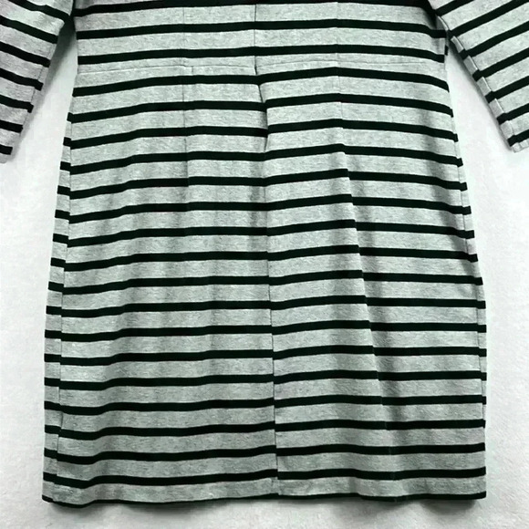 Old Navy Women’s Dress Size XL Gray/Black Stripe Cotton/Spandex Knit 3/4 Sleeves - Picture 7 of 10